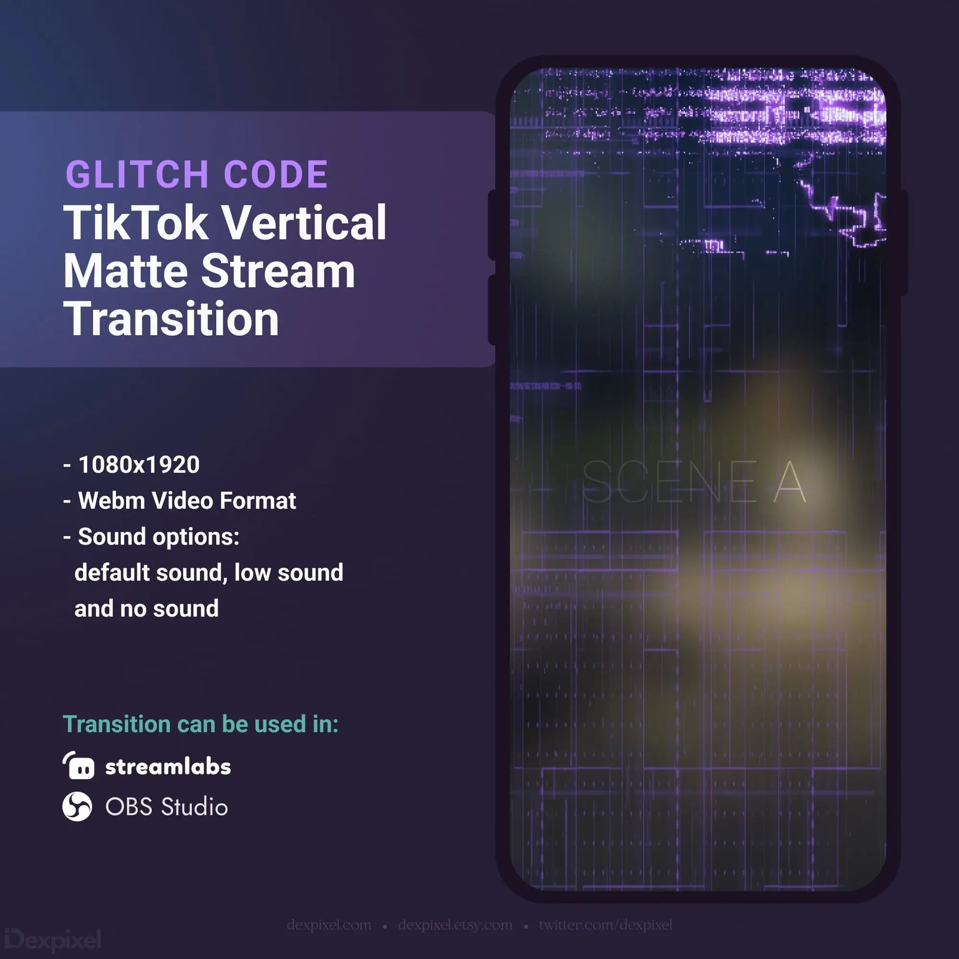 TikTok stream transition template.