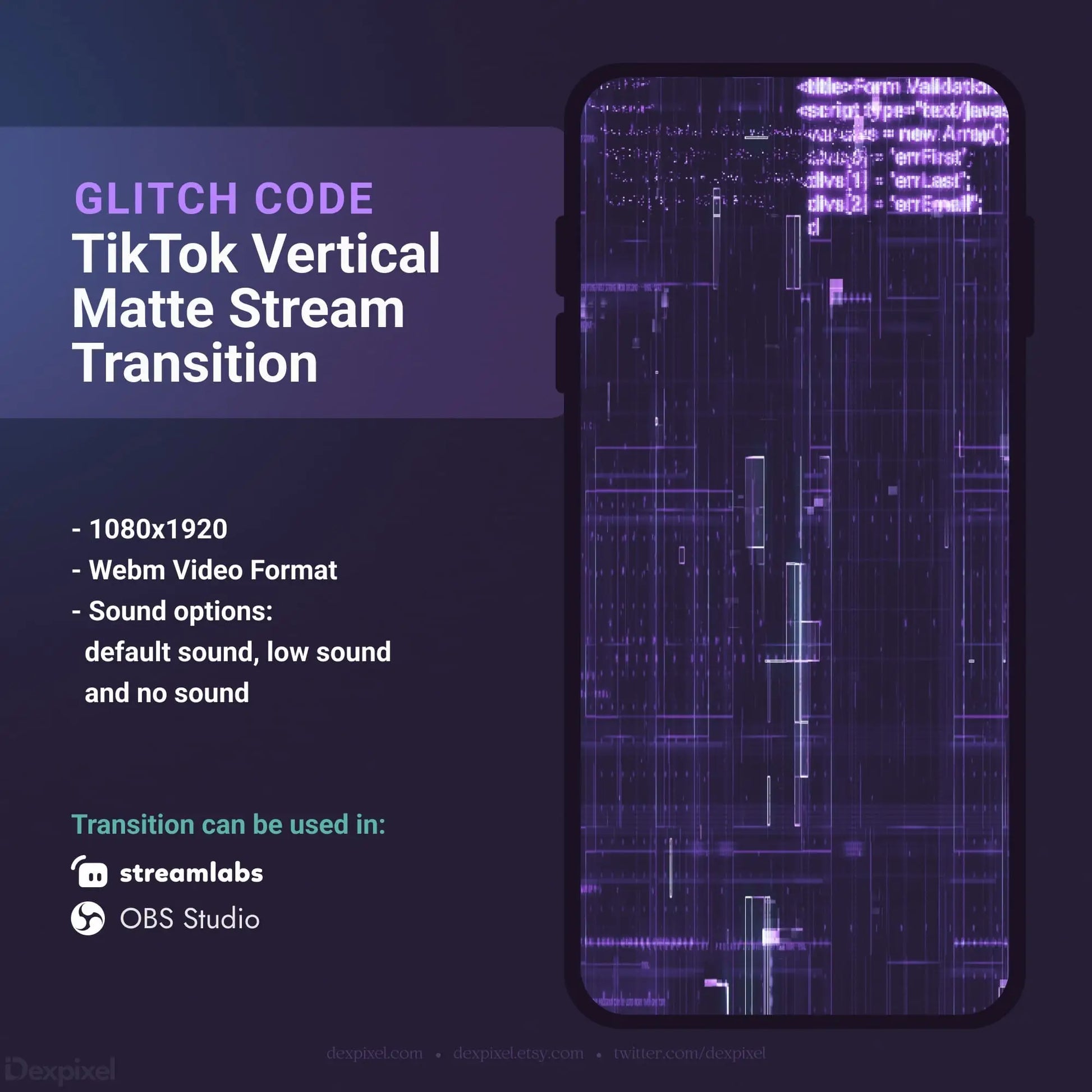 TikTok vertical matte stream transition.