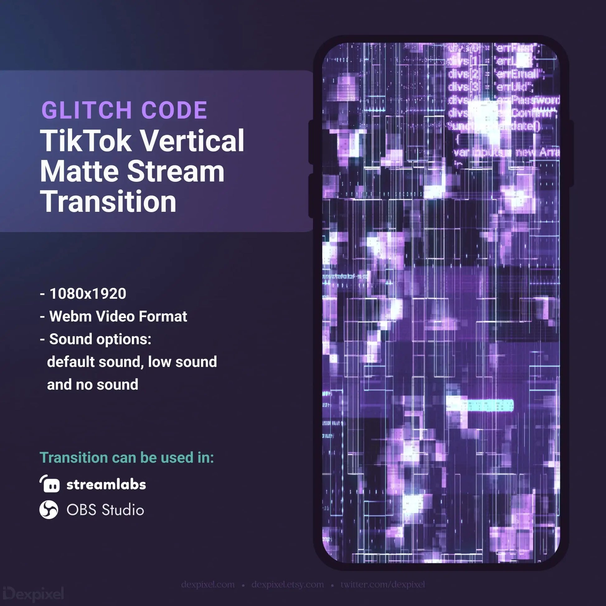 TikTok vertical matte stream transition.