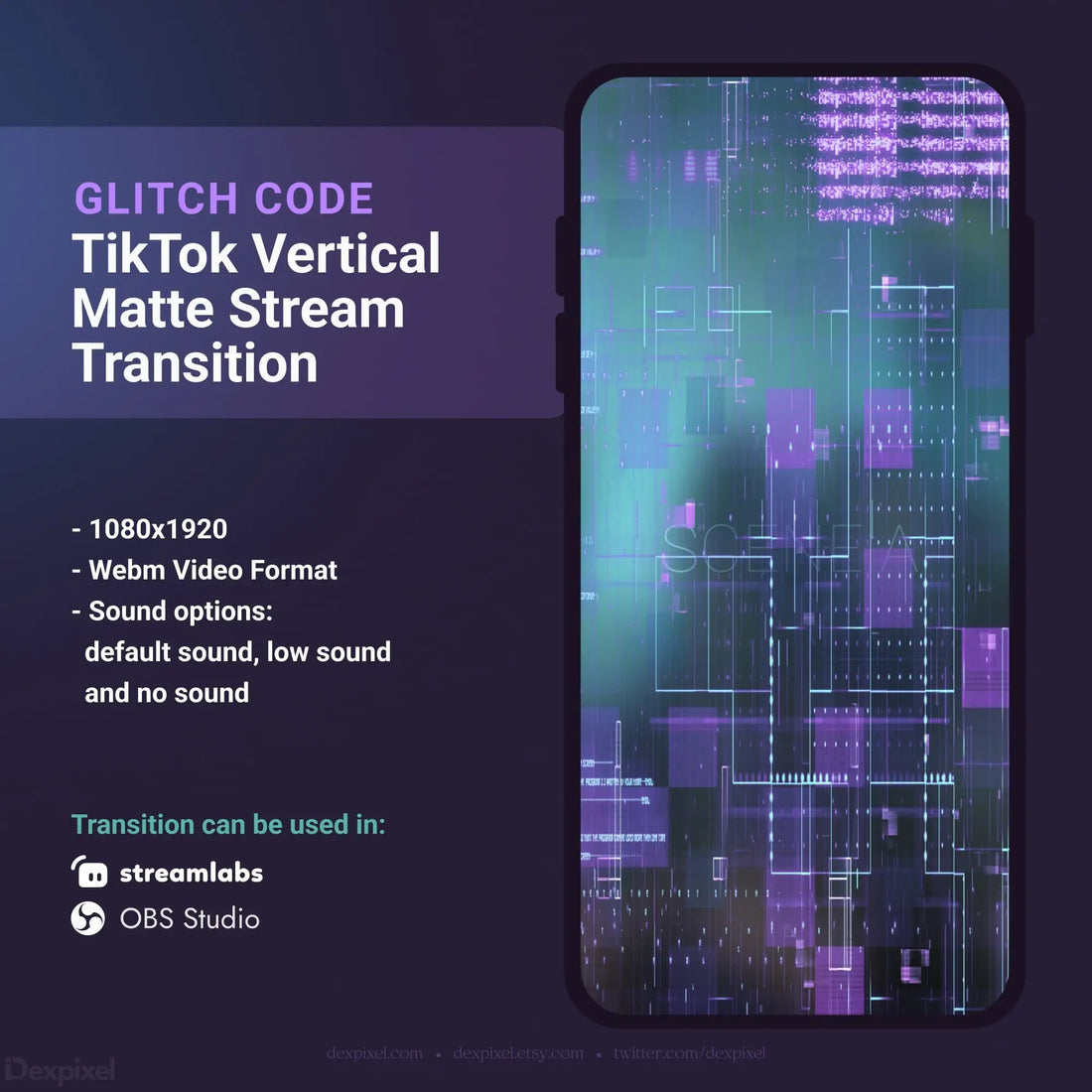 TikTok vertical matte stream transition.