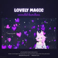 purple hearts animated stream decorations