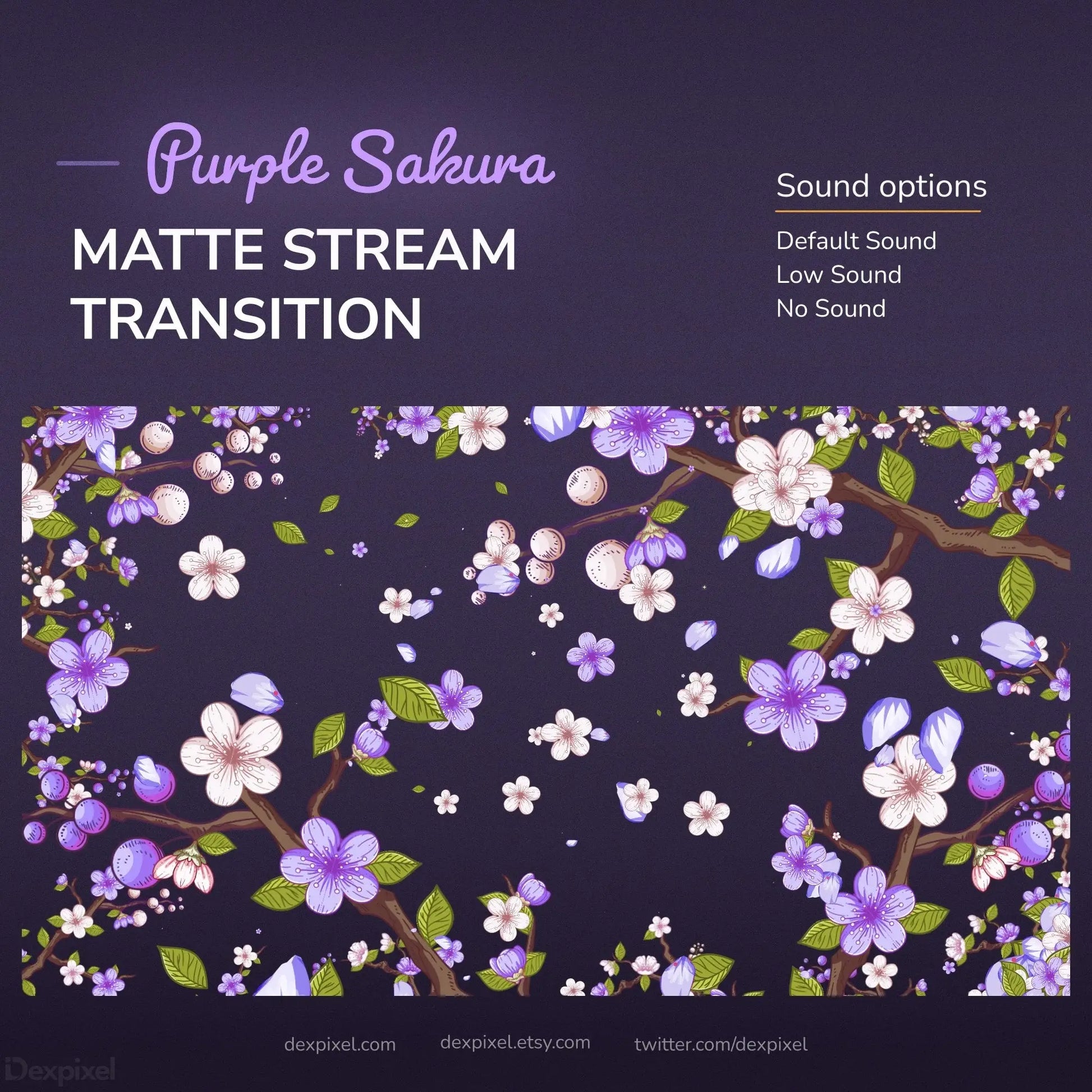 Purple sakura matte stream transition.