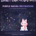 cherry blossom pink white animated stream decoration