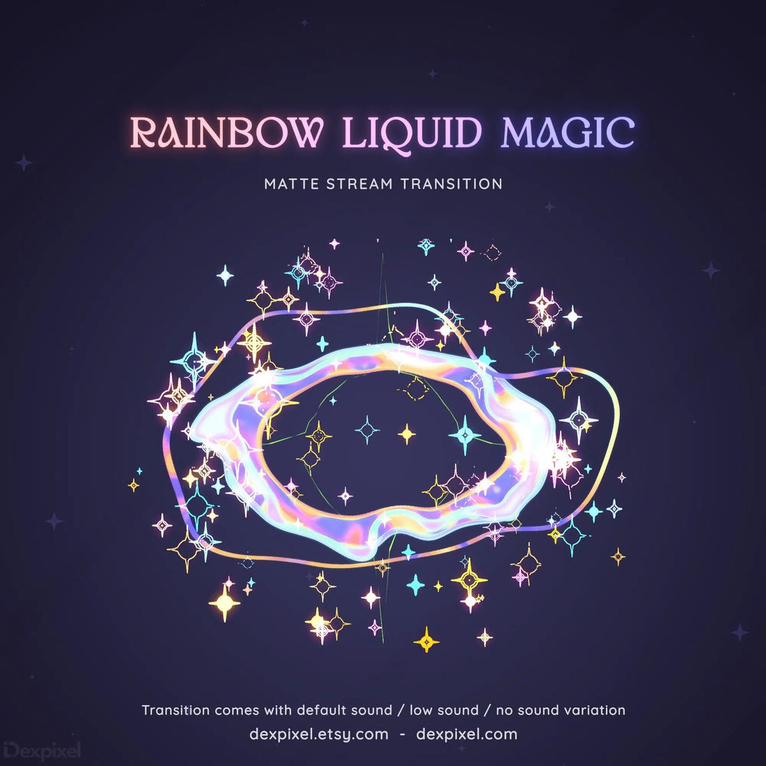 rainbow neon liquid magic matte stream transition