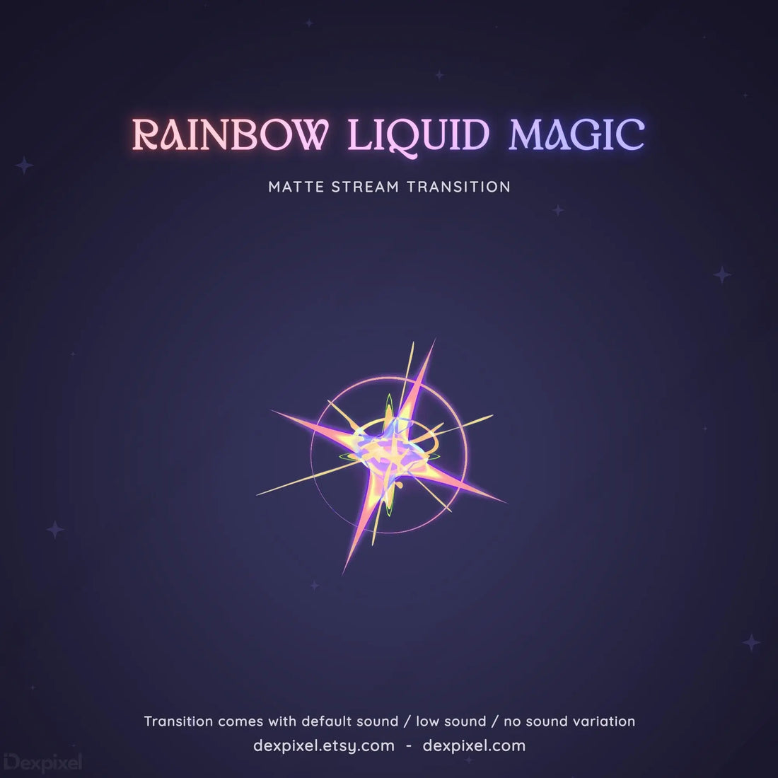 rainbow neon liquid magic matte stream transition