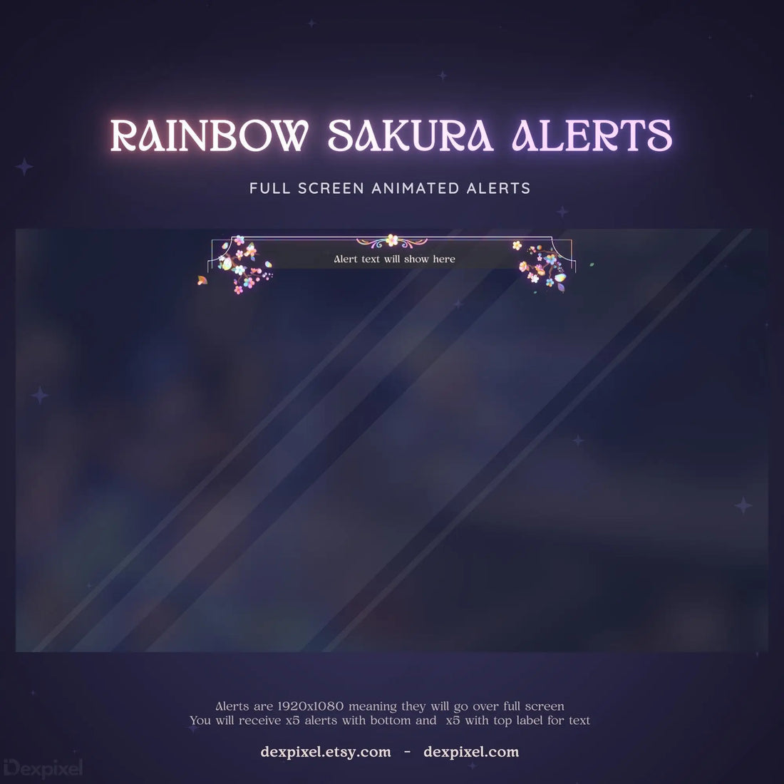 rainbow sakura cherry blossom stream alert