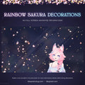 rainbow sakura floral stream assets