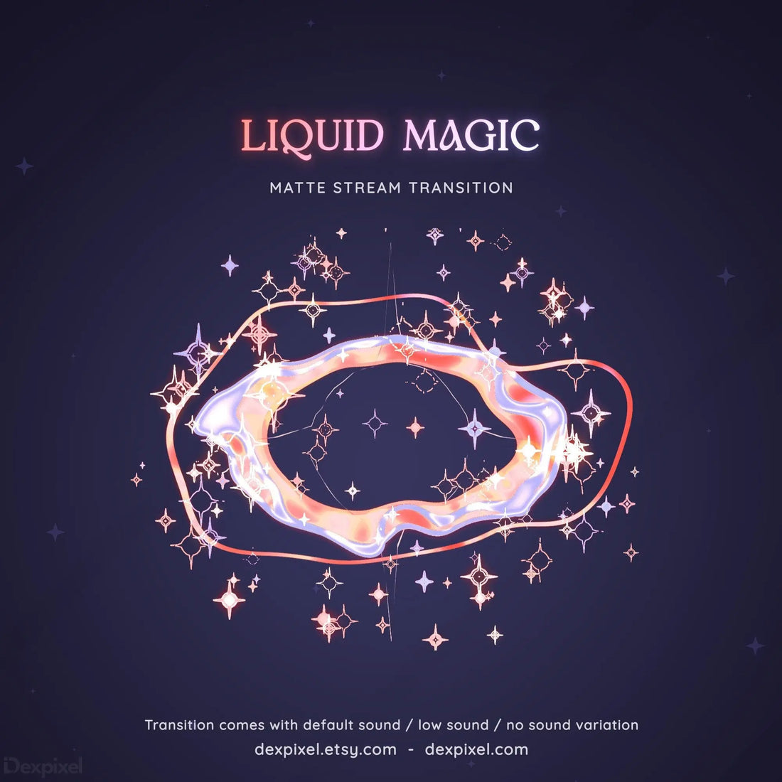 red pastel liquid magic stream transition