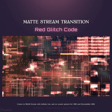 Red glitch code stream transition.