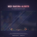 Red sakura cherry blossom vtuber stream alert