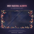 Red bloom aesthetics floral animated alert for twitch