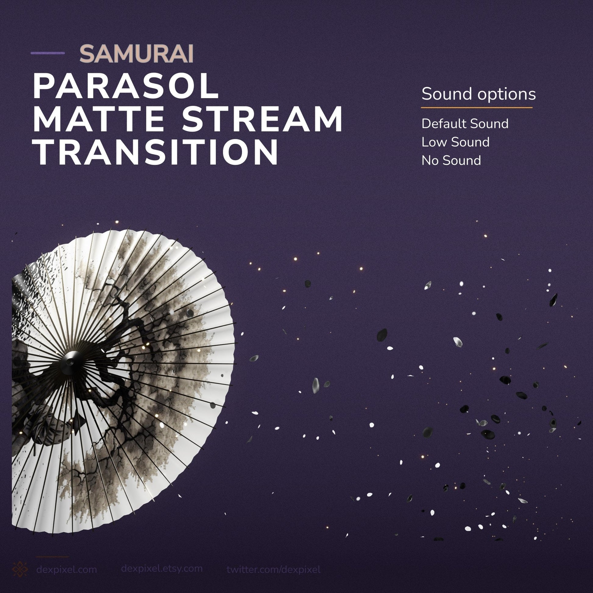 Samurai parasol matte stream transition.