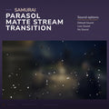 Digital transition effect with sound options.