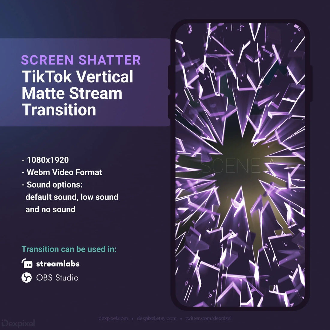 TikTok vertical matte stream transition.