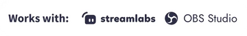 Simple text showing compatibility with Streamlabs and OBS Studio.