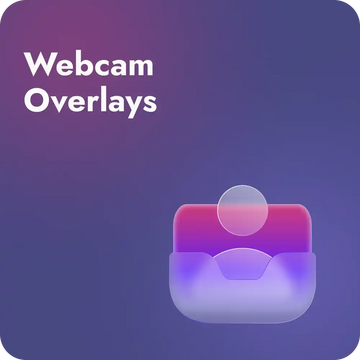 Stylized webcam icon in gradient pink, purple and white colors.