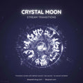 Glowing circular crystal moon design with radiating white energy patterns.