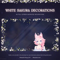 white sakura cherry blossom animated stream decoration