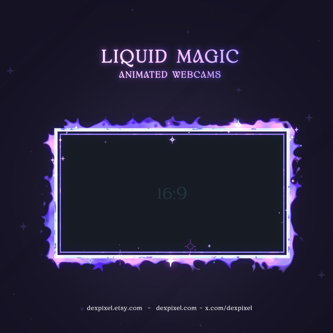 purple liquid magic webcam overlay
