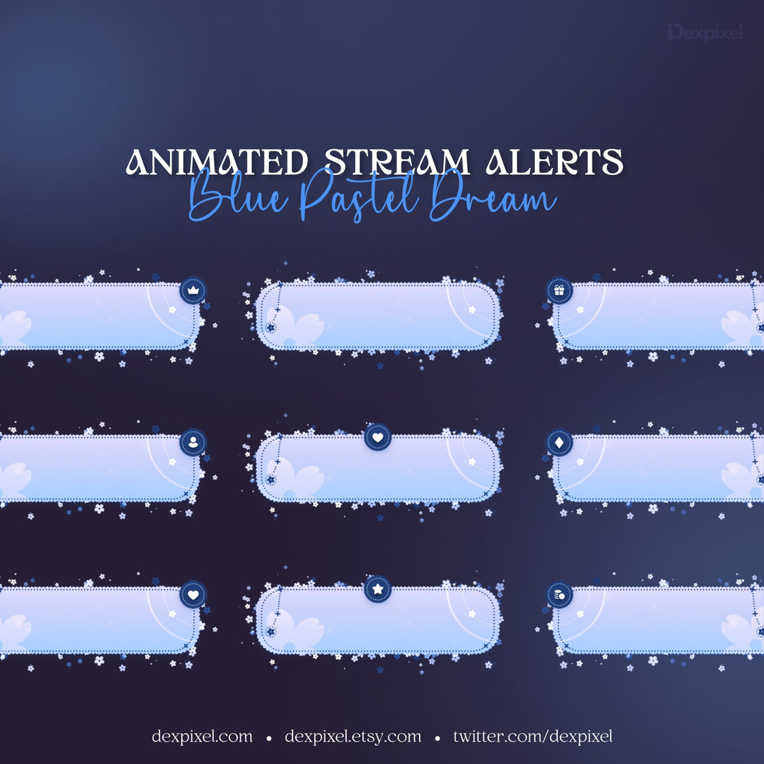 Twitch Stream Floral Celestial Animated Alerts