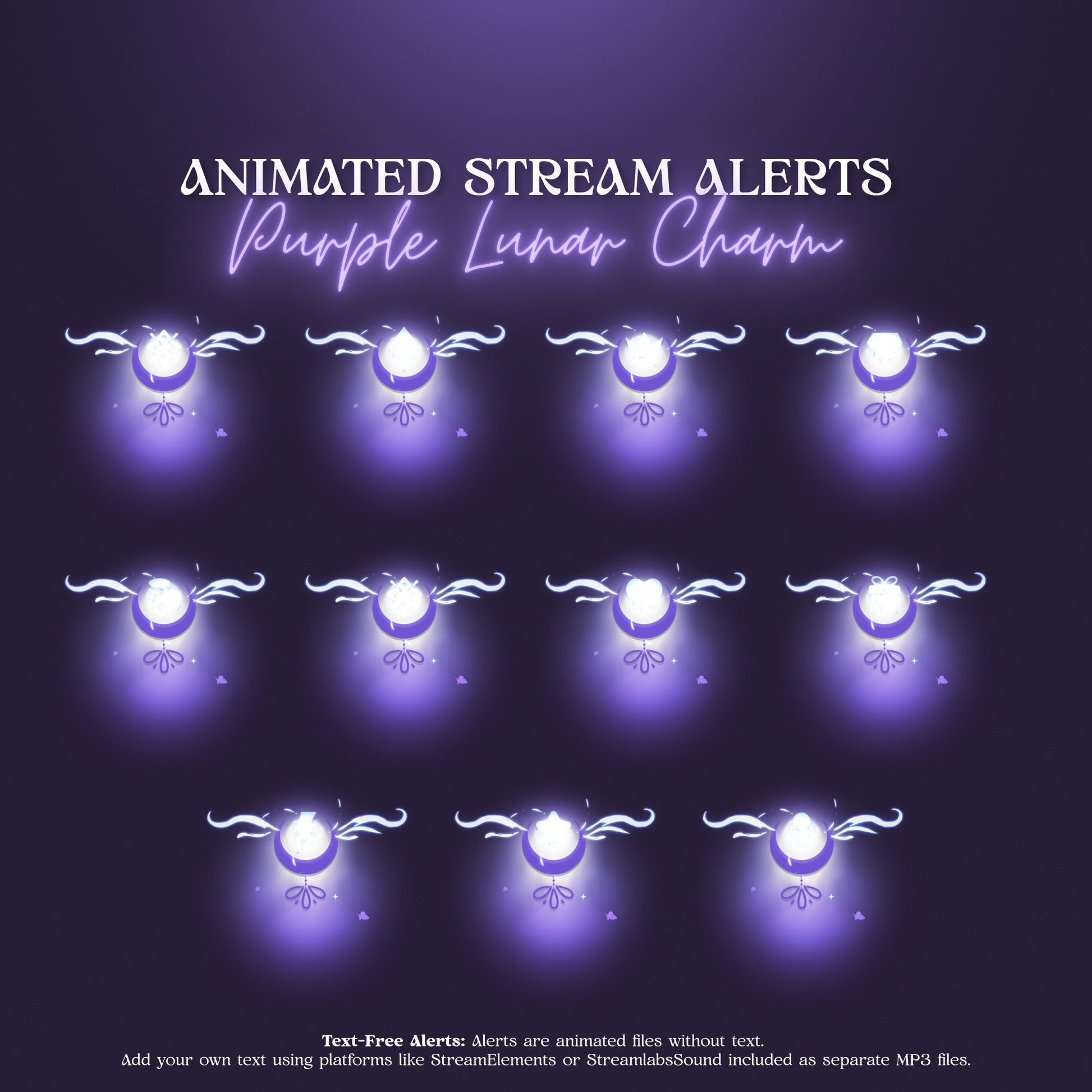 lunar charm alerts for vtubers and streamers