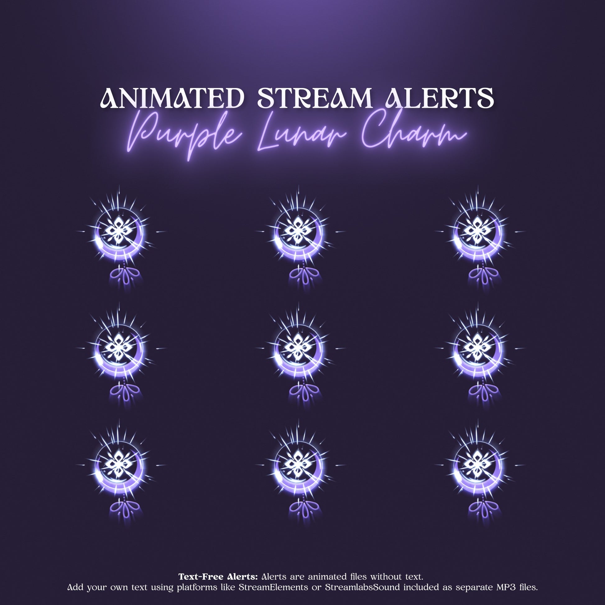 Moon-Themed Animated Alerts for Twitch & VTubers