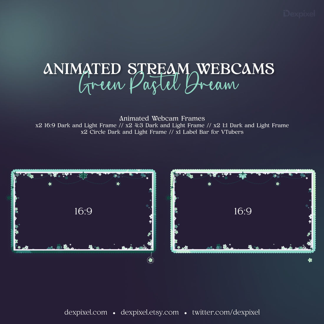 Pastel webcam frame for OBS Studio facecam setup