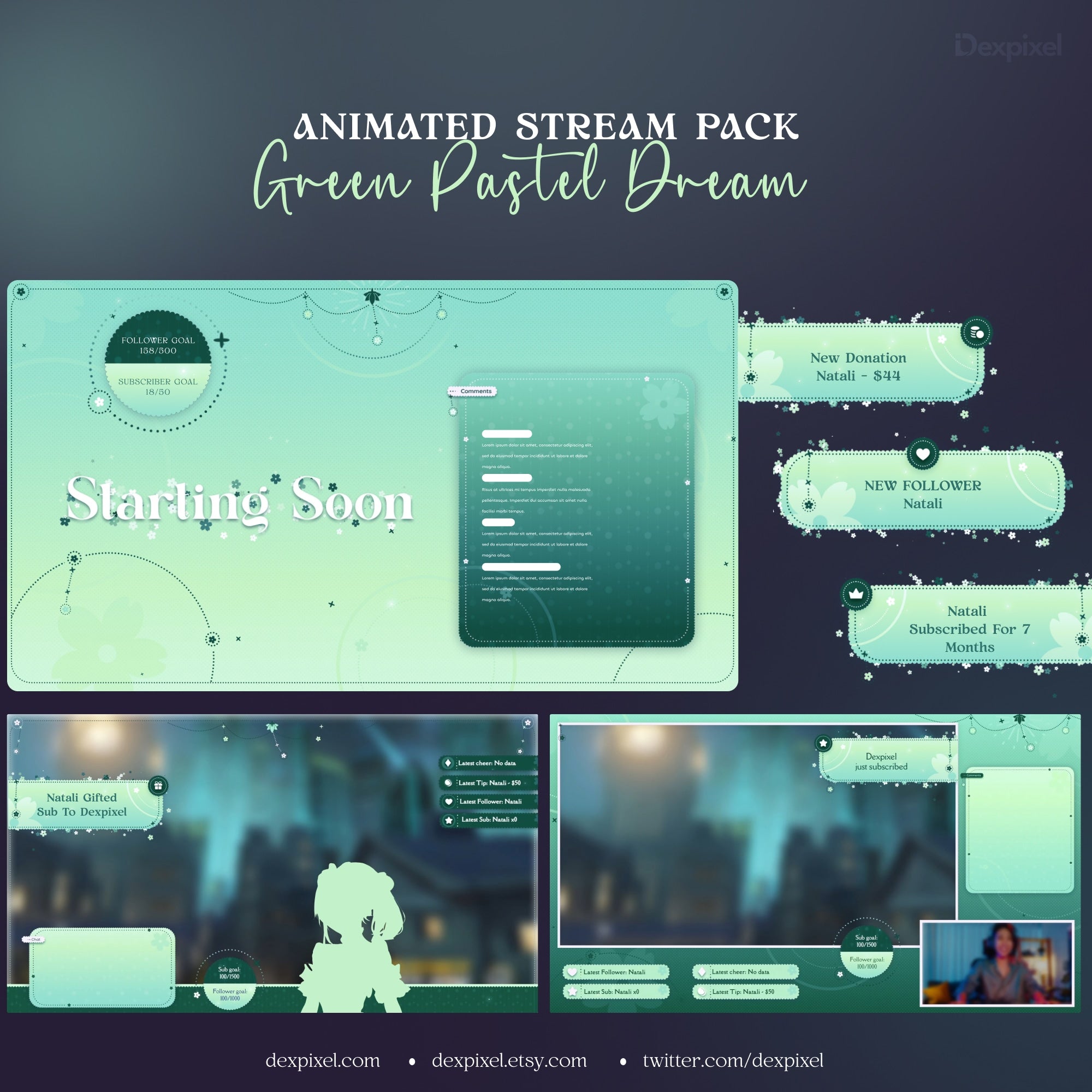 Green Pastel Dream Celestial Stream Pack