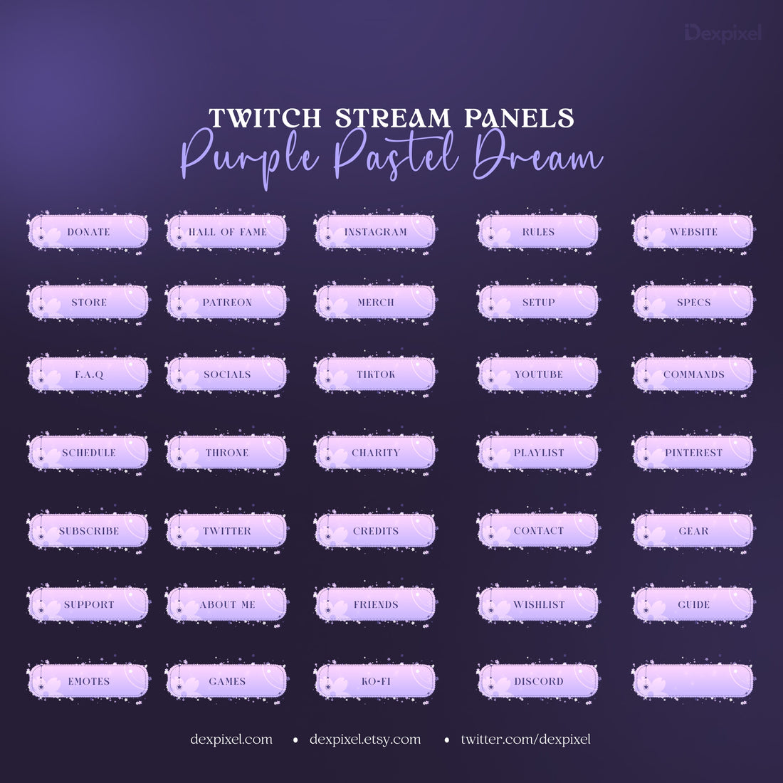 Purple Pastel Dream Celestial Stream Pack