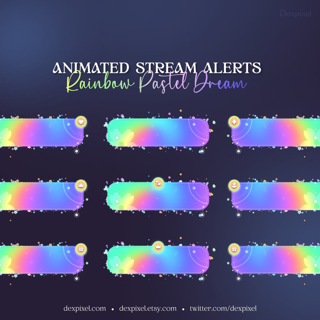 Pastel-themed twitch stream transition animation