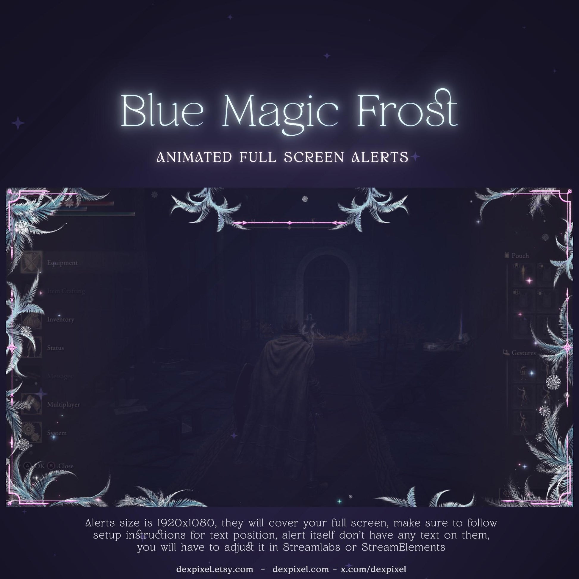 Winter-Themed Twitch Alert with Frosty Animated Effects
