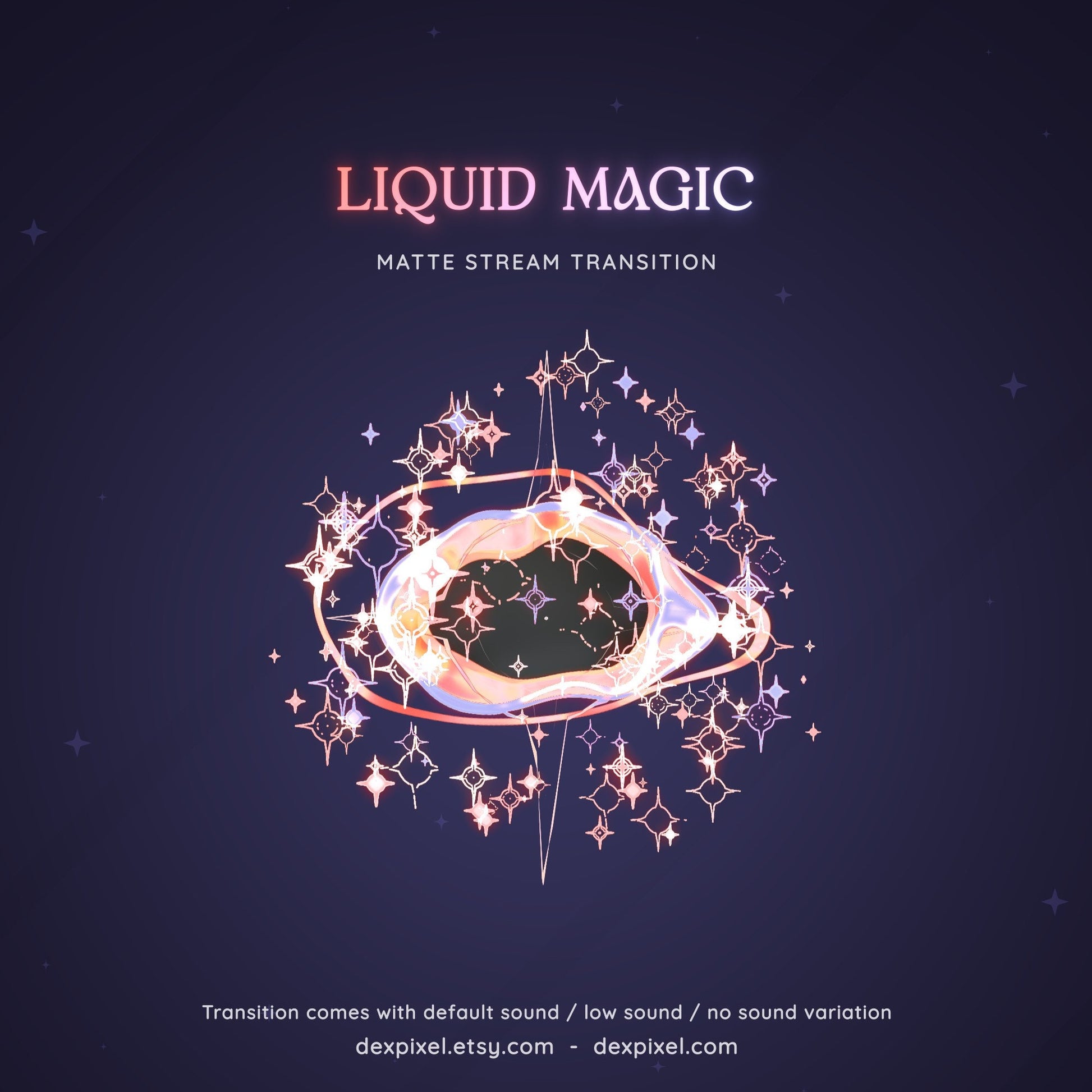 animated liquid magic pastel stinger transition
