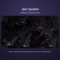 Stream transition animation featuring a swarm of flying bats.