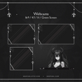 Anime-style webcam overlay template with decorative anchor and chain borders.