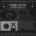 Dark goth-themed streaming overlay pack with animated elements and decorative anchor symbols.