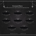 Set of nautical-themed animated alert overlays with semicircular designs and anchor decorations.