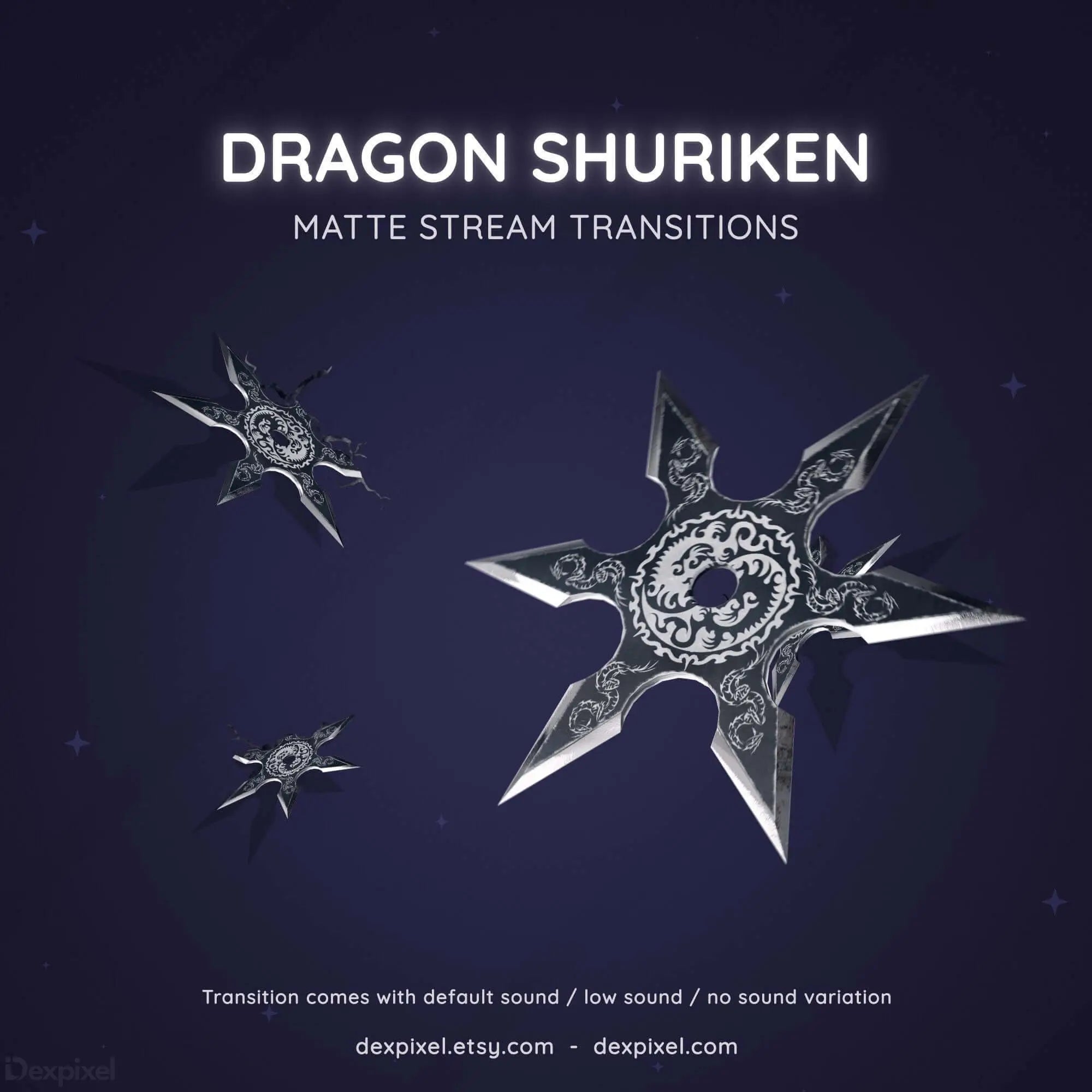 black dragon shuriken ninja matte stream transition
