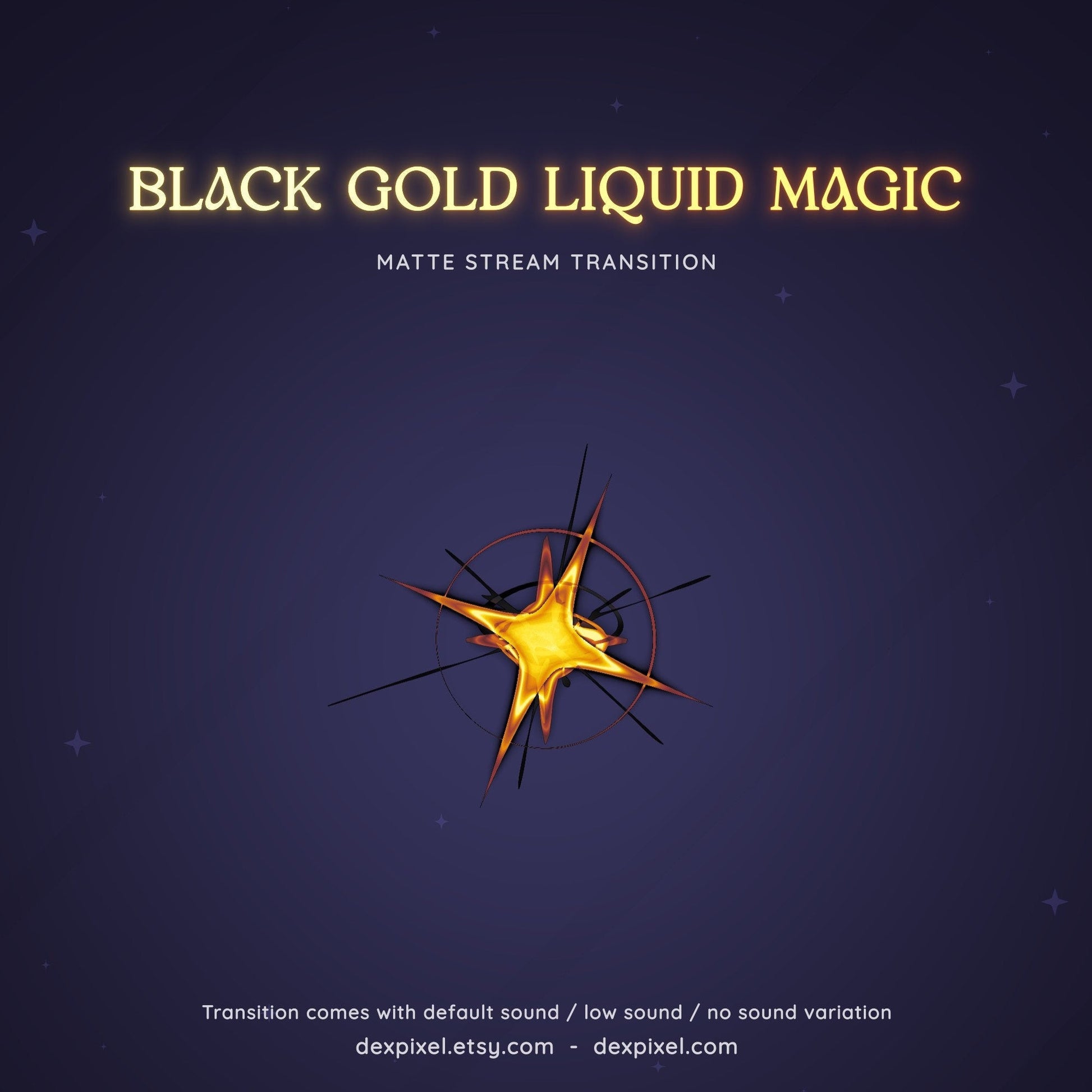 twitch stinger black gold liquid transition
