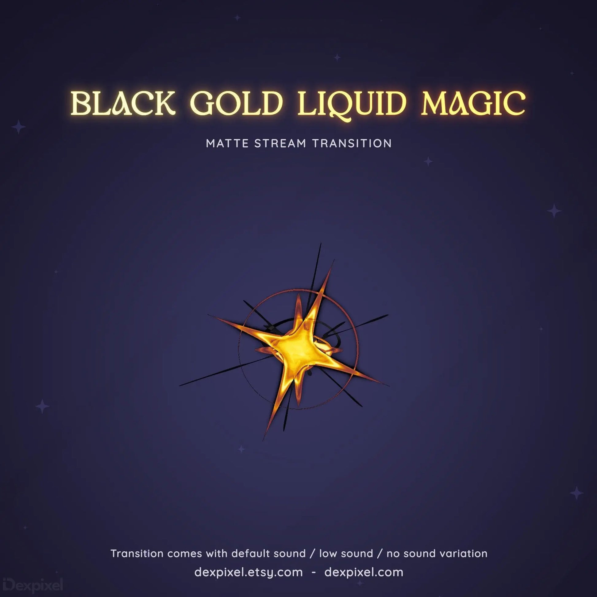 twitch stinger black gold liquid transition
