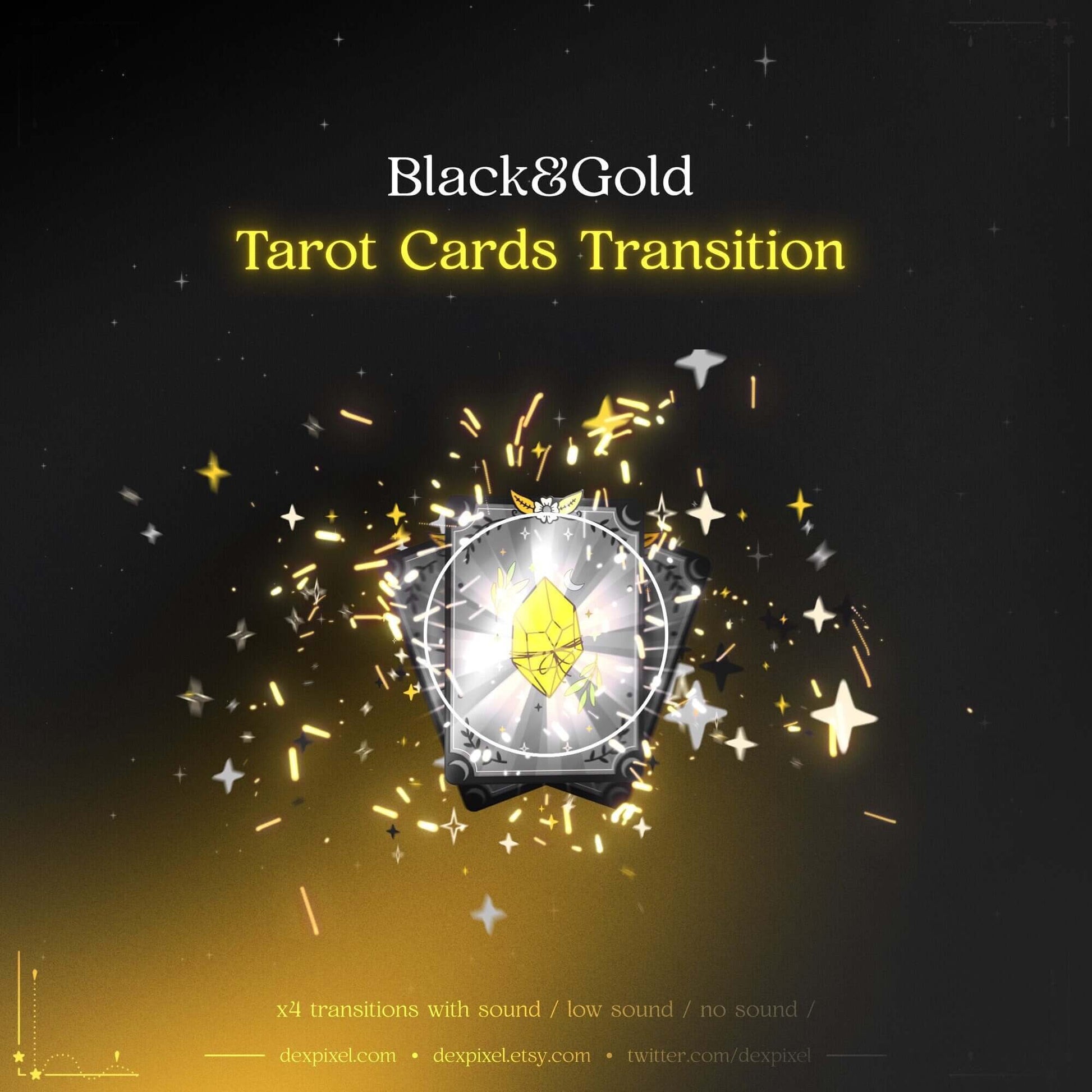 black gold celestial twitch stream transition