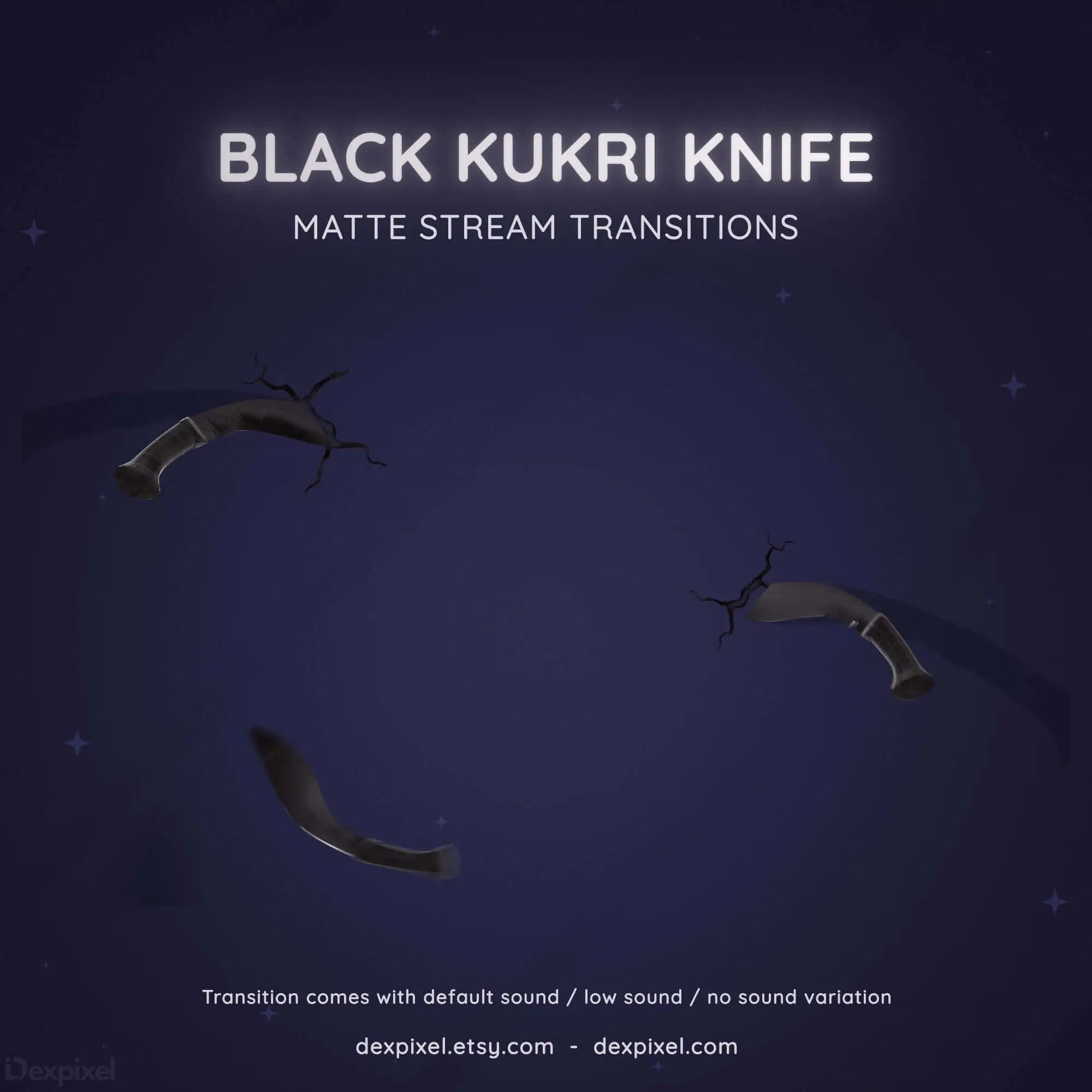 ninja knives cartoon stream transition
