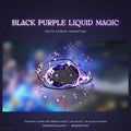 purple black liquid stinger transition
