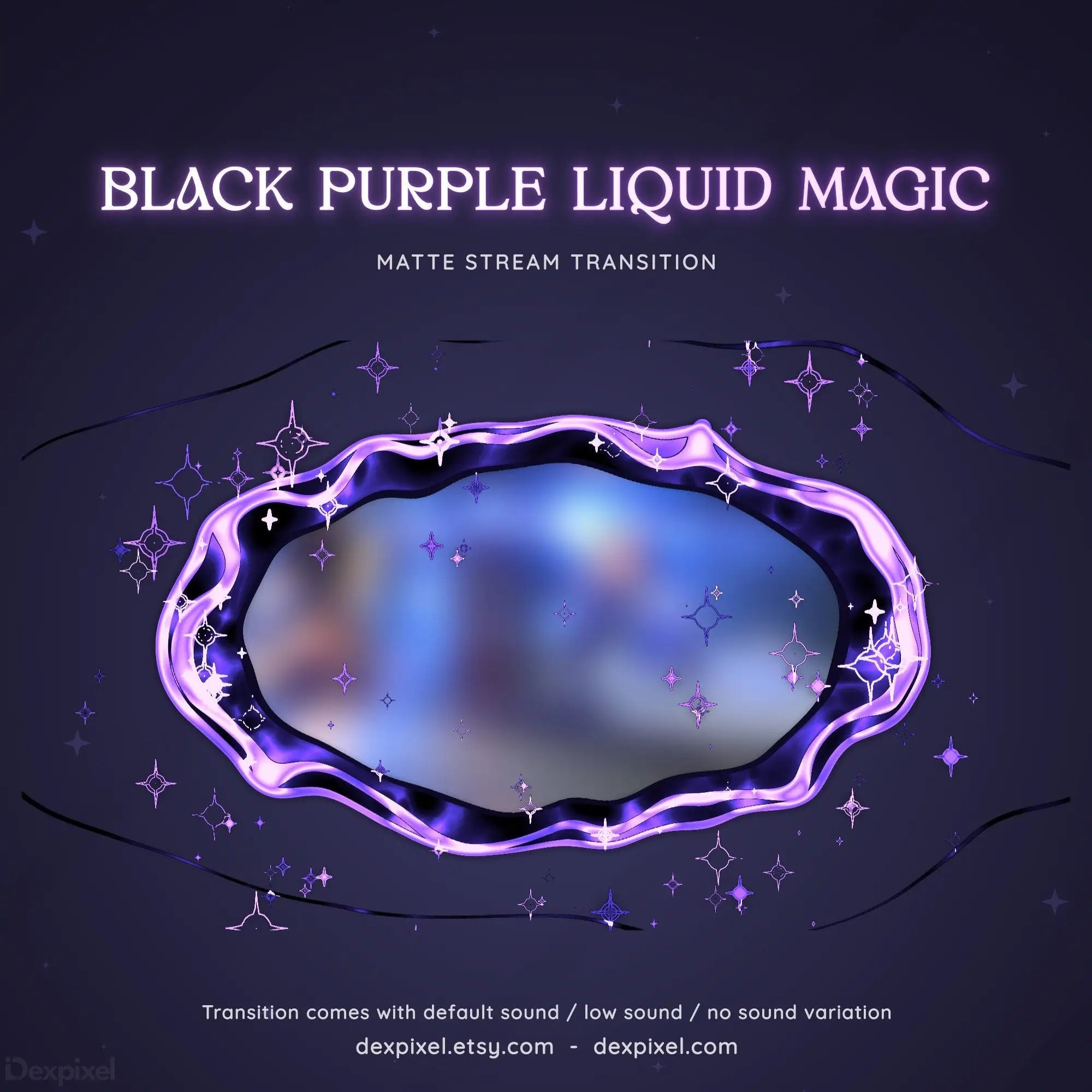 black purple liquid magic stream transition
