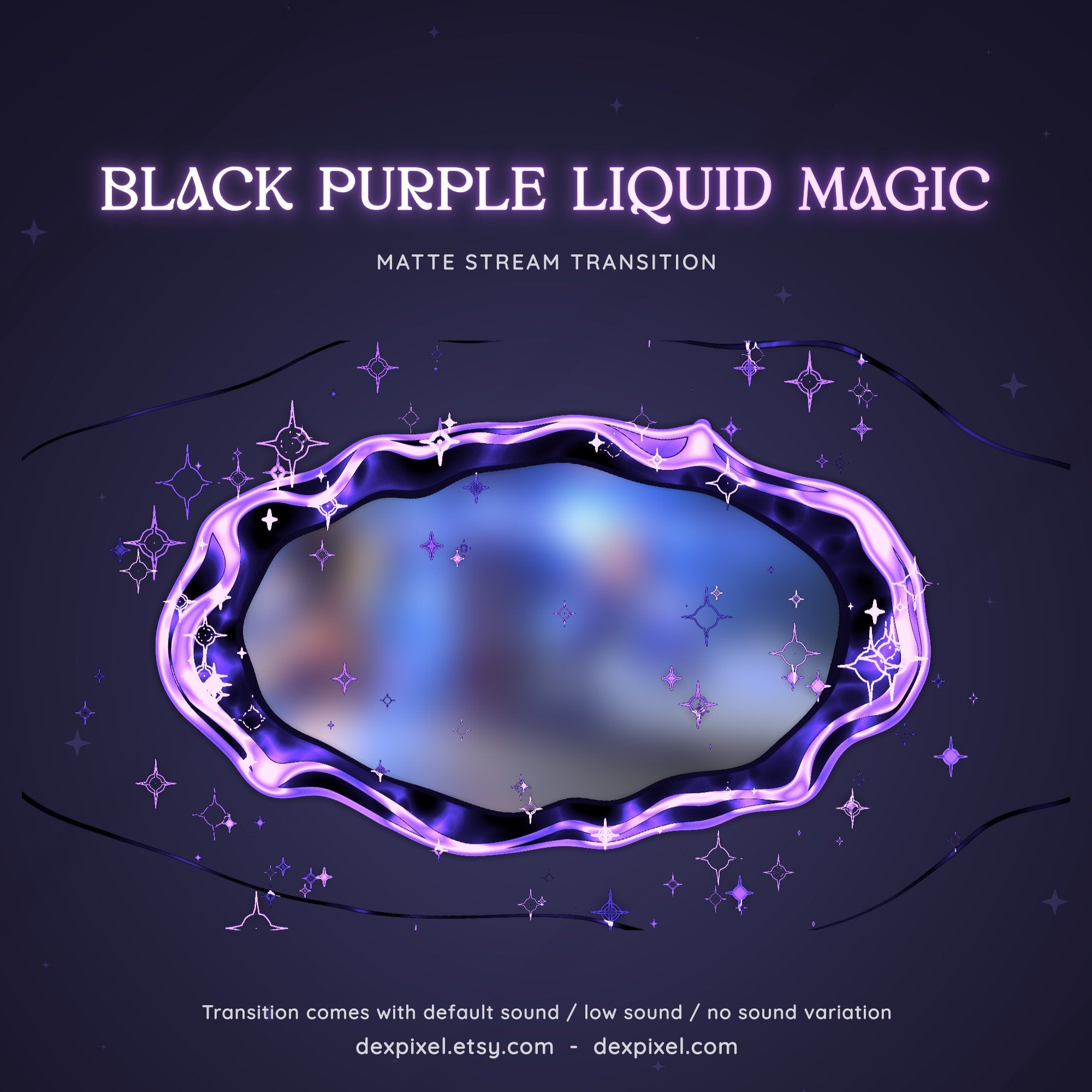 black purple liquid magic stream transition
