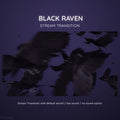 Dark silhouettes of ravens against a purple-tinted backdrop with text overlay for stream transition graphics.