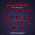 animated black red ink drop stream notifications
