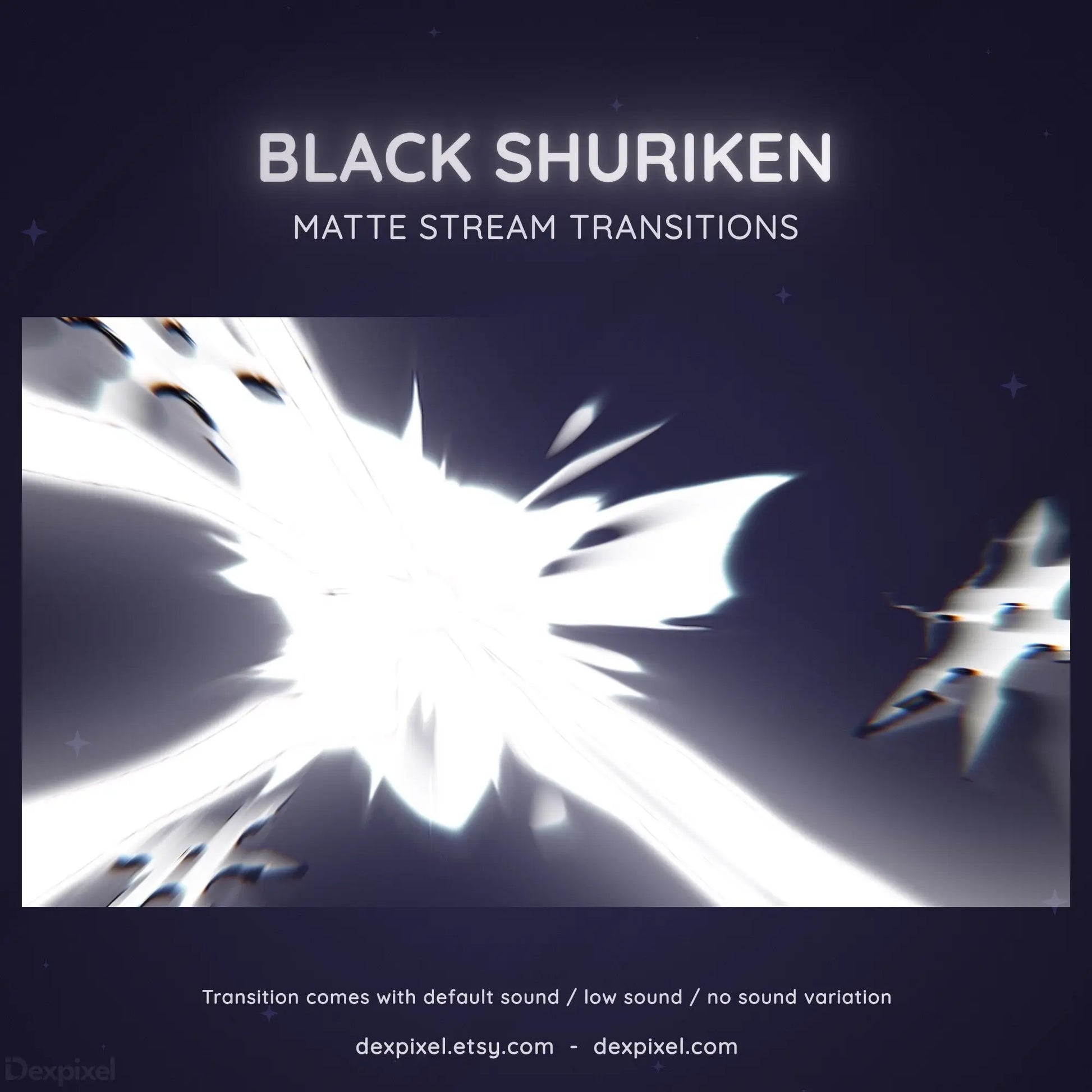 black shuriken stinger stream transition
