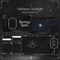 black white shimmer starlight stream pack
