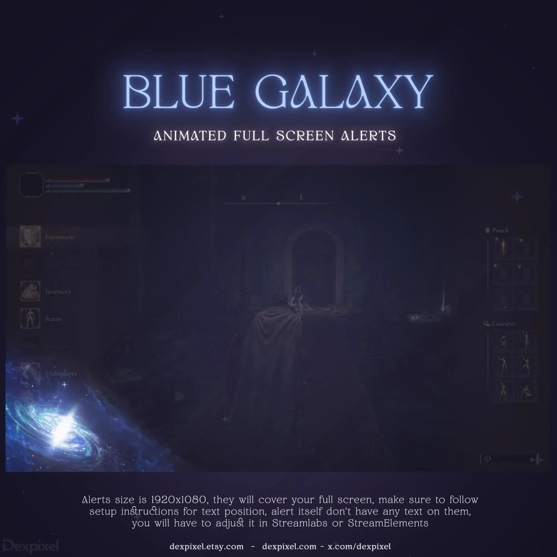 Planet Themed Galaxy Nebula Stream Alert
