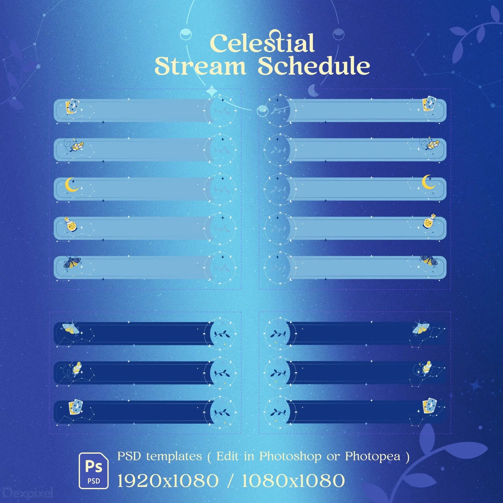 celestial stream schedule weekly planner